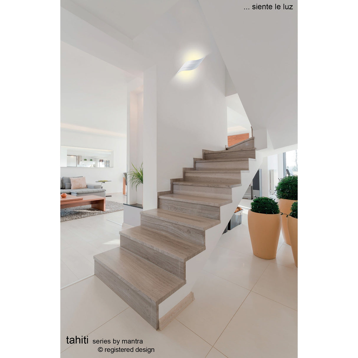 Tahiti Wave LED Wall Light 6W 3000K - Matt White