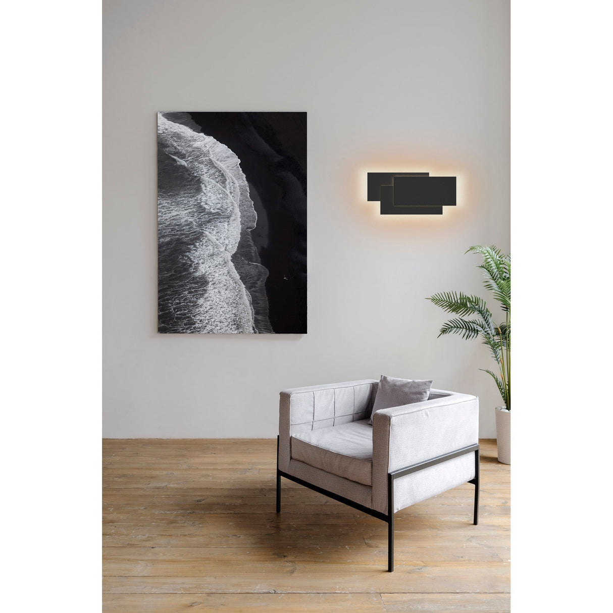 Tahiti XL LED Wall Light 36W 3000K - Black