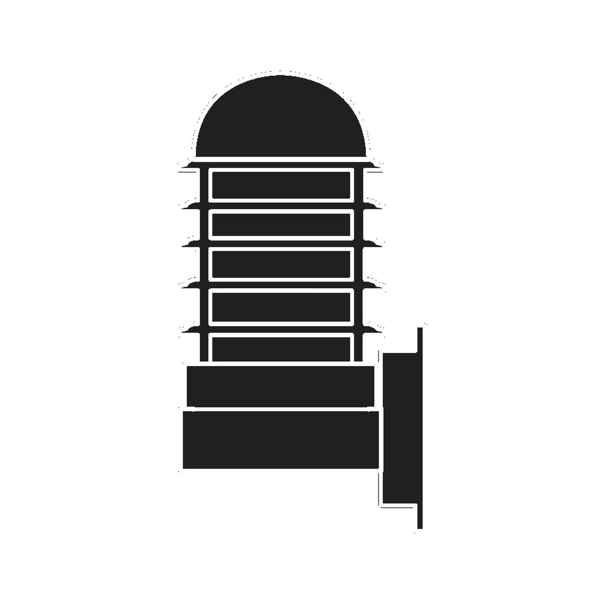 Tambour Louvred Cast Aluminium Outdoor Louvred Wall Lantern