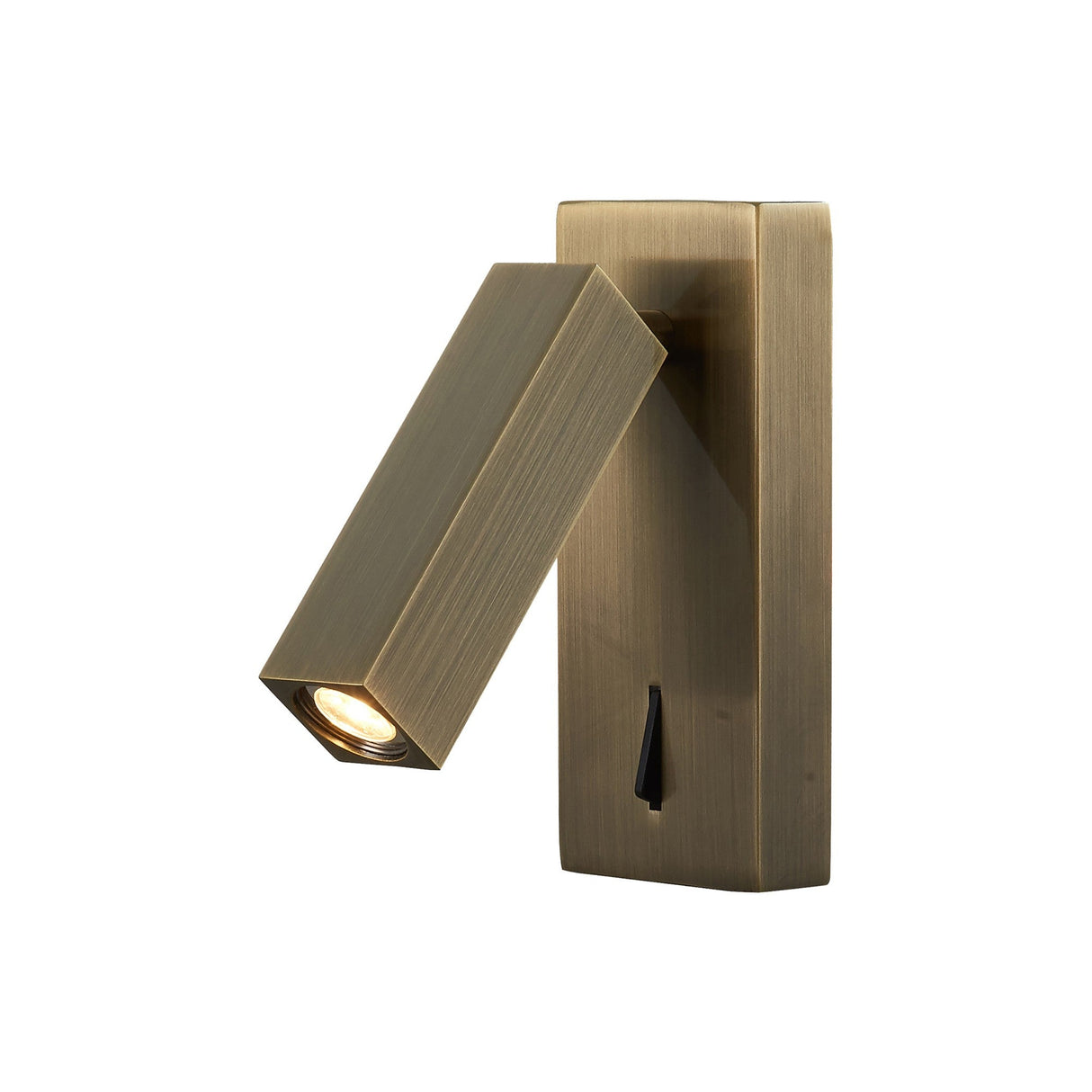 Tarifa Adjustable LED Wall/Reading Light With Switch - Brass