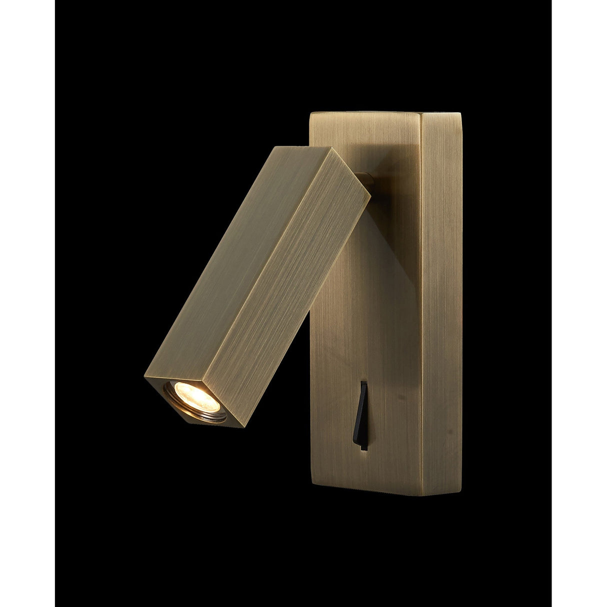 Tarifa Adjustable LED Wall/Reading Light With Switch - Brass