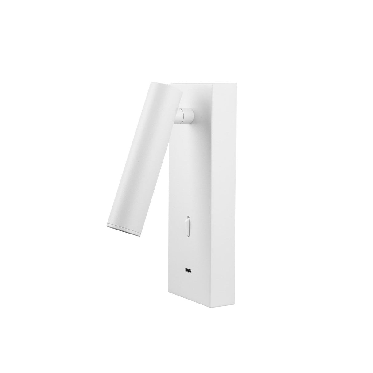 Tarifa III Adjustable LED Wall/Reading Light With USB-C & Switch - White