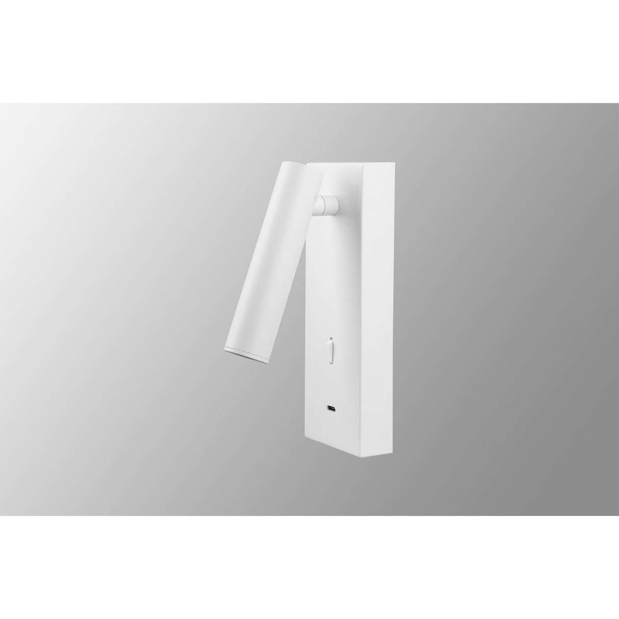 Tarifa III Adjustable LED Wall/Reading Light With USB-C & Switch - White
