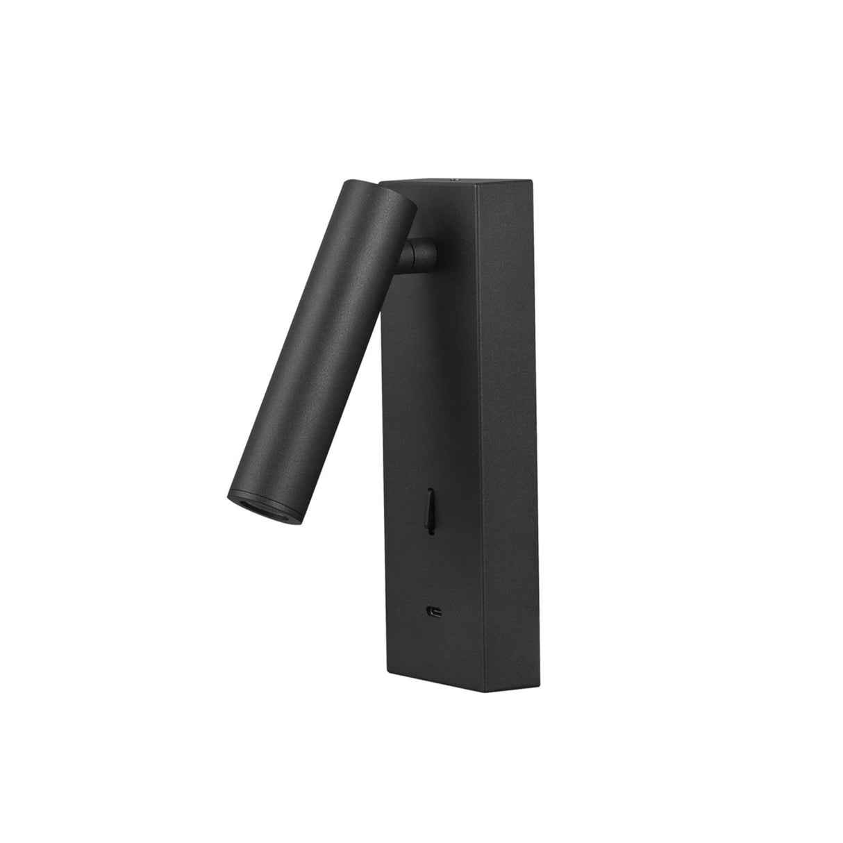 Tarifa III Adjustable LED Wall/Reading Light With USB-C & Switch - Black