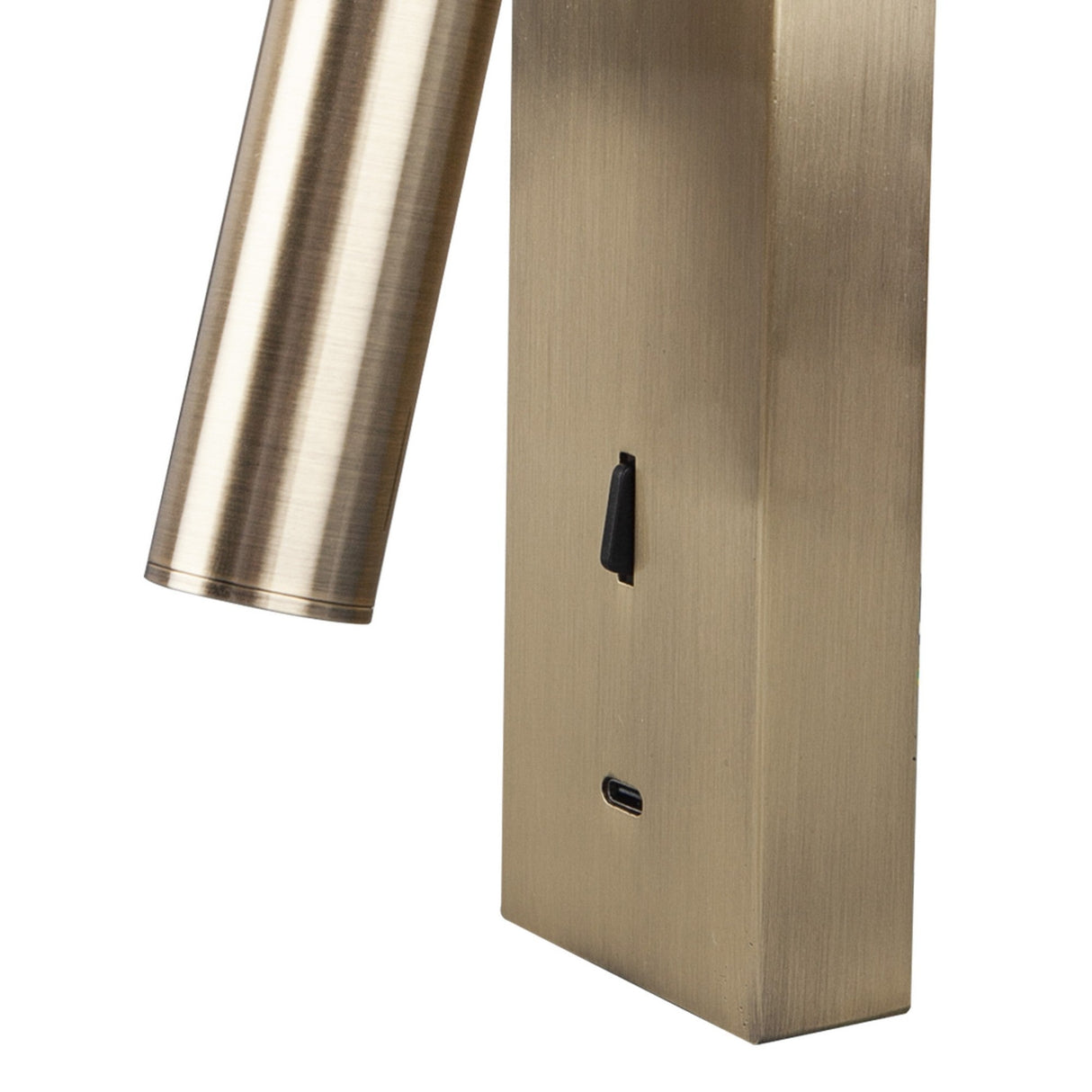 Tarifa III Adjustable LED Wall/Reading Light With USB-C & Switch - Brass