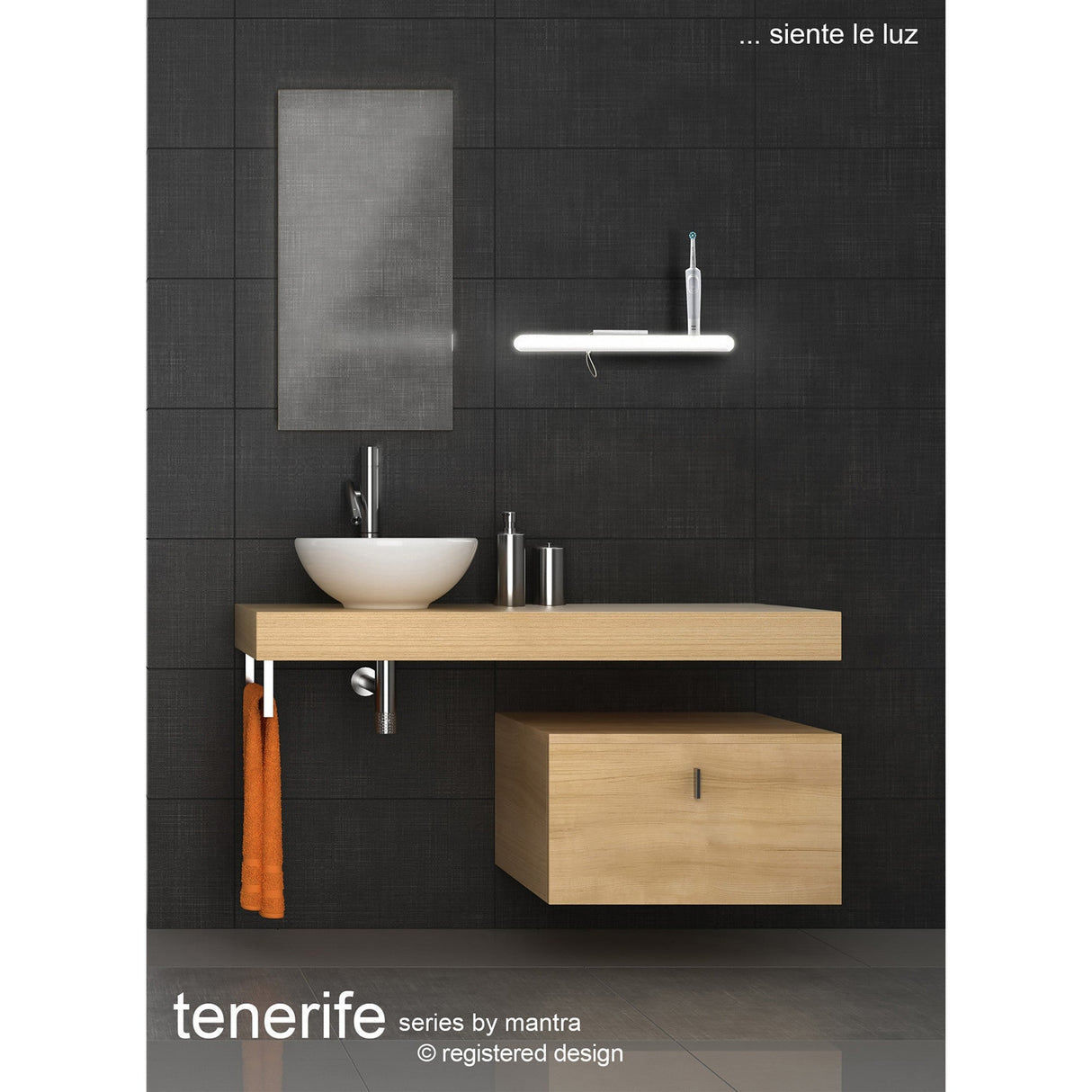 Tenerife LED Wall Light With Shelf & USB 8W 4000K - White