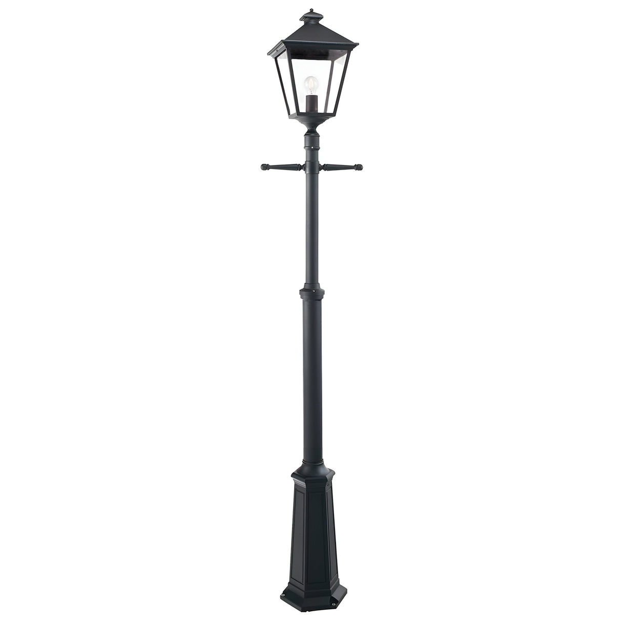 Turin Grande 1 Light Single Post - Black