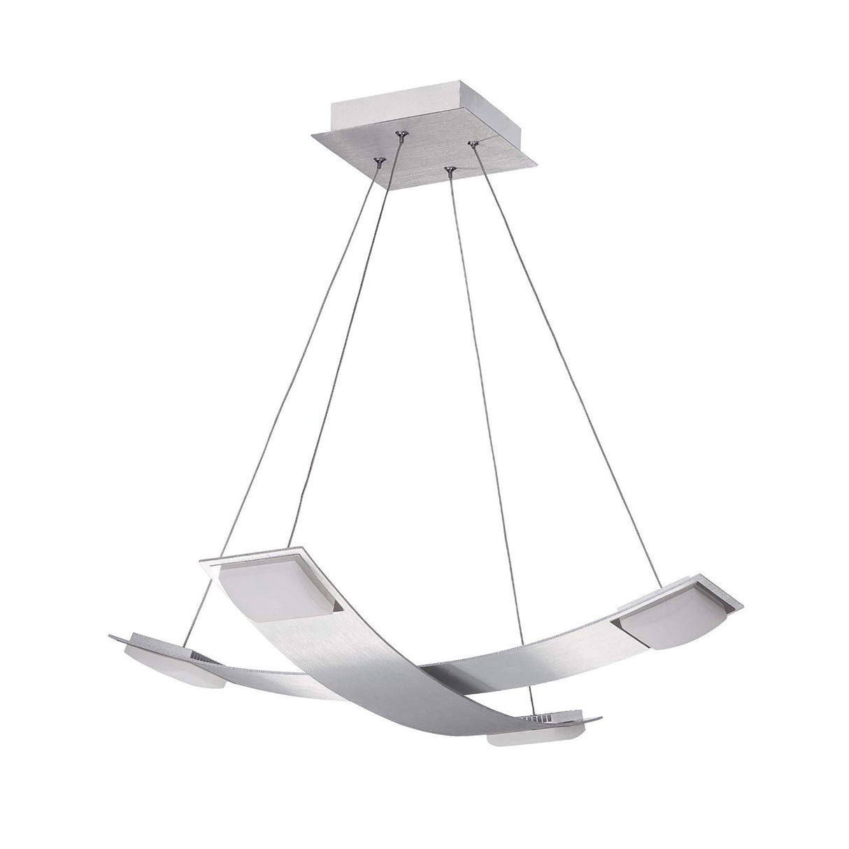 Thea Square LED Suspension Light - Satin Chrome