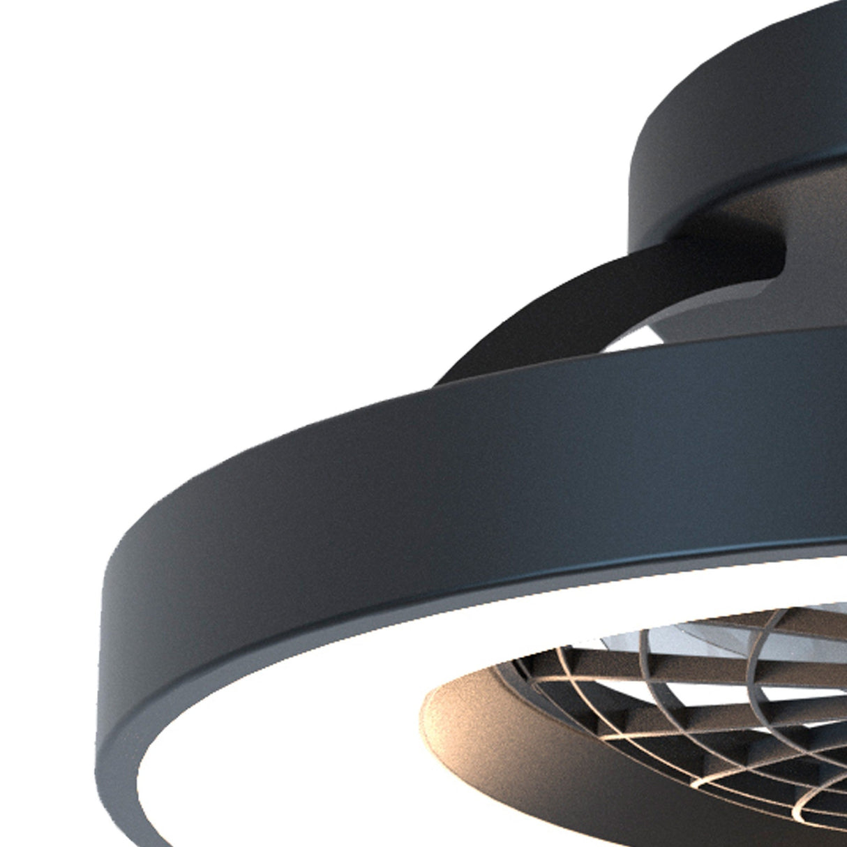 Tibet Mini CCT Dimmable LED Ceiling Retractable Fan Light With Remote - Black