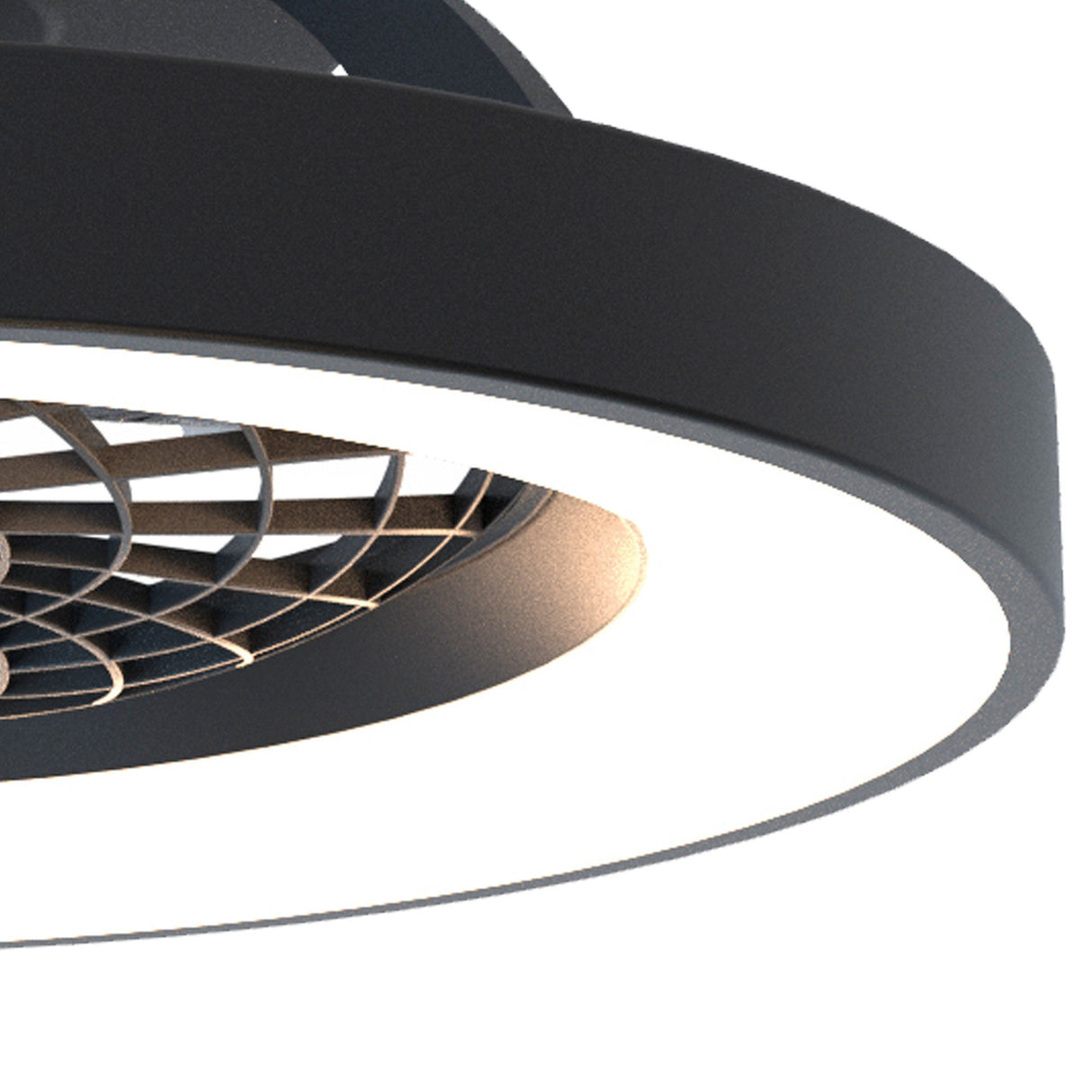 Tibet Mini CCT Dimmable LED Ceiling Retractable Fan Light With Remote - Black