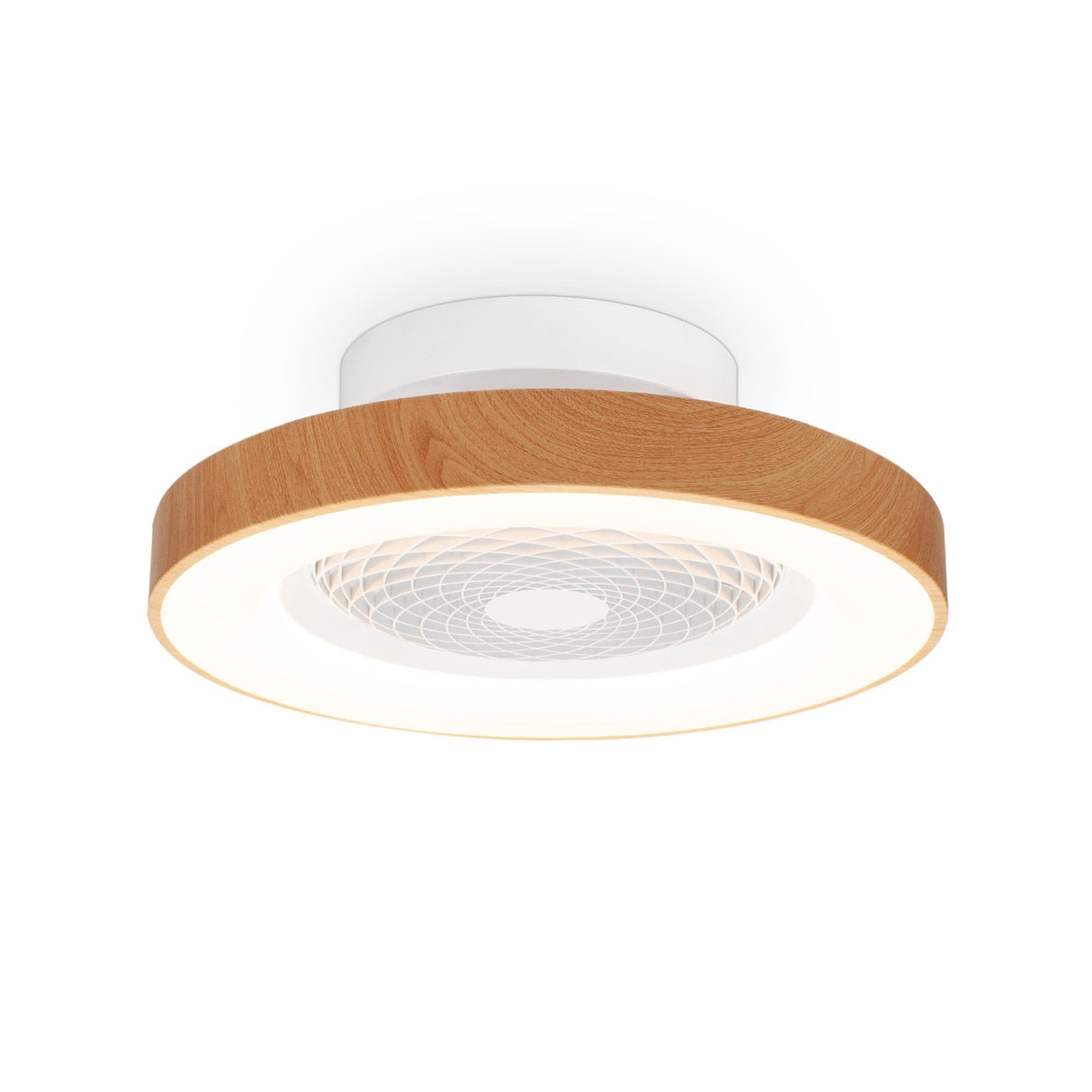 Tibet Mini CCT Dimmable LED Ceiling Retractable Fan Light With Remote - Brown/White