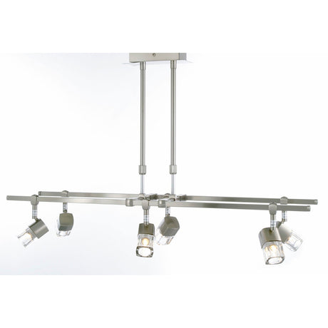 Ticino 80cm Telescopic 6 Light Suspension Light - Chrome