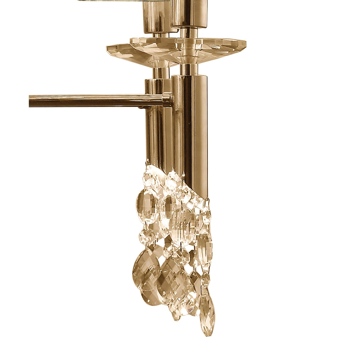 Tiffany 2 Tier 24 Light Crystal Chandelier - Gold With Cream Shades