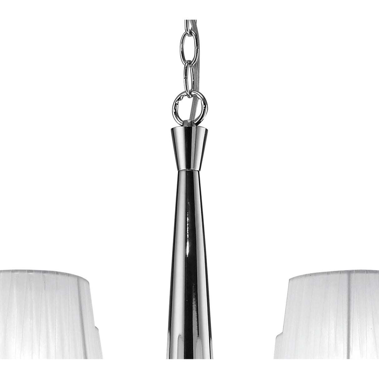 Tiffany 2 Tier 24 Light Crystal Chandelier - Chrome With White Shades