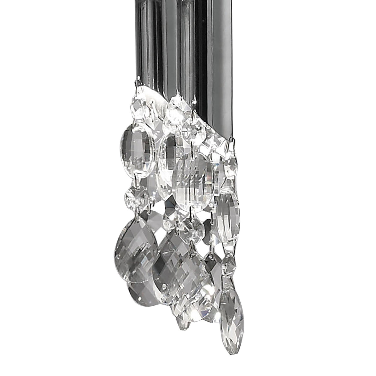 Tiffany 2 Tier 24 Light Crystal Chandelier - Chrome With White Shades