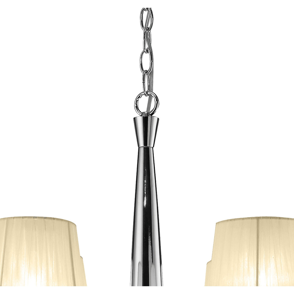 Tiffany 2 Tier 24 Light Crystal Chandelier - Chrome With Cream Shades