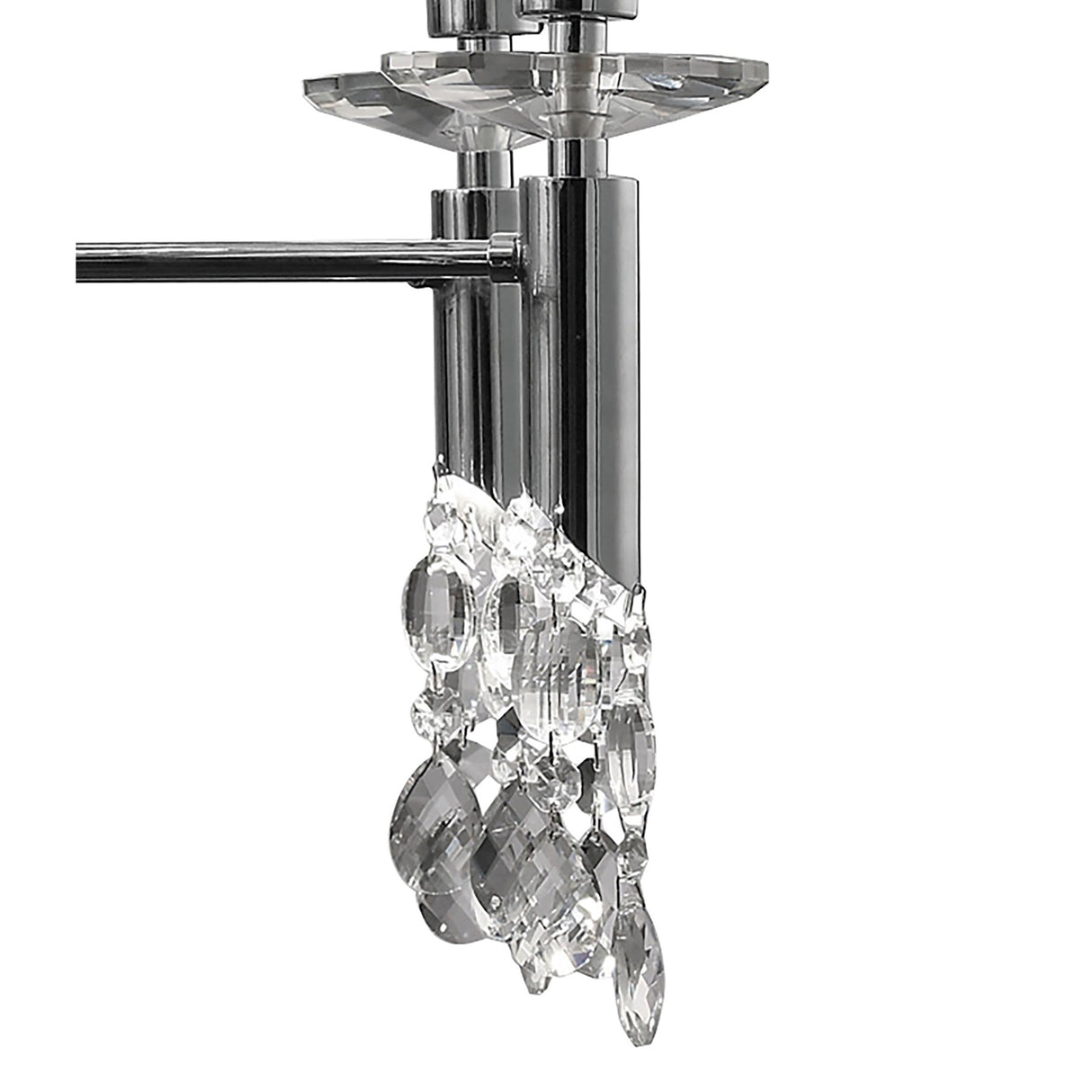 Tiffany 2 Tier 24 Light Crystal Chandelier - Chrome With Cream Shades