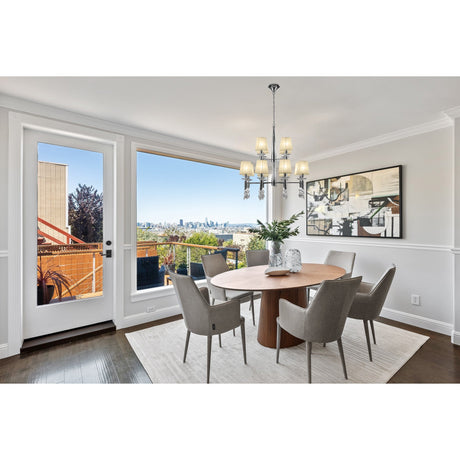 Tiffany 2 Tier 24 Light Crystal Chandelier - Chrome With Cream Shades