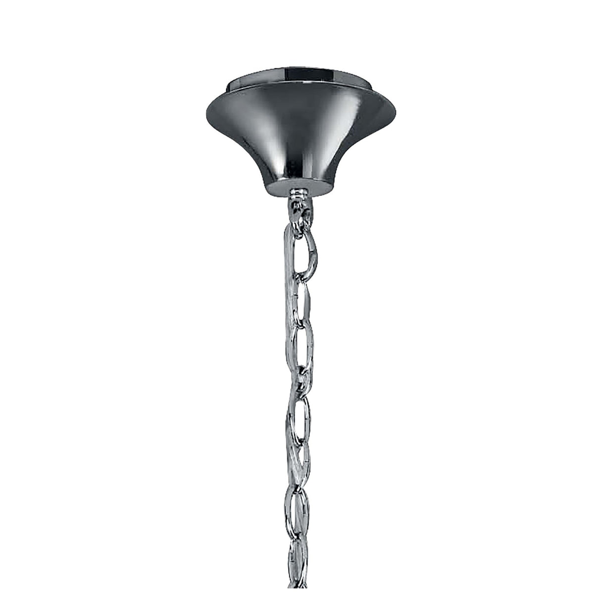 Tiffany 12 Light Crystal Chandelier - Chrome With Cream Shades