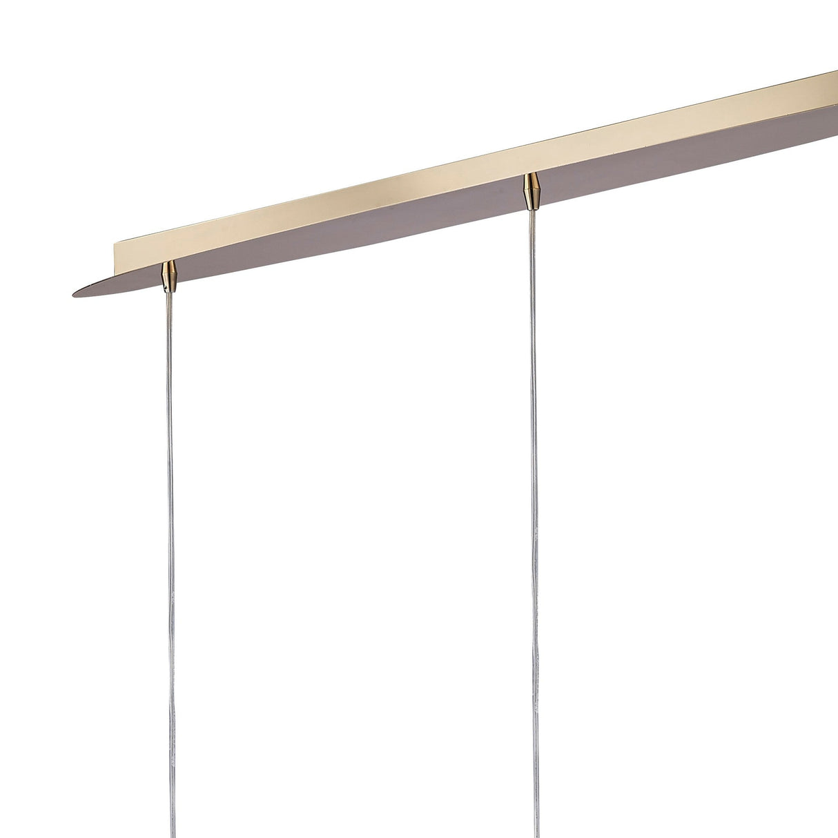 Tiffany 6 Light Crystal Bar Pendant Light -  Gold With Cream Shades