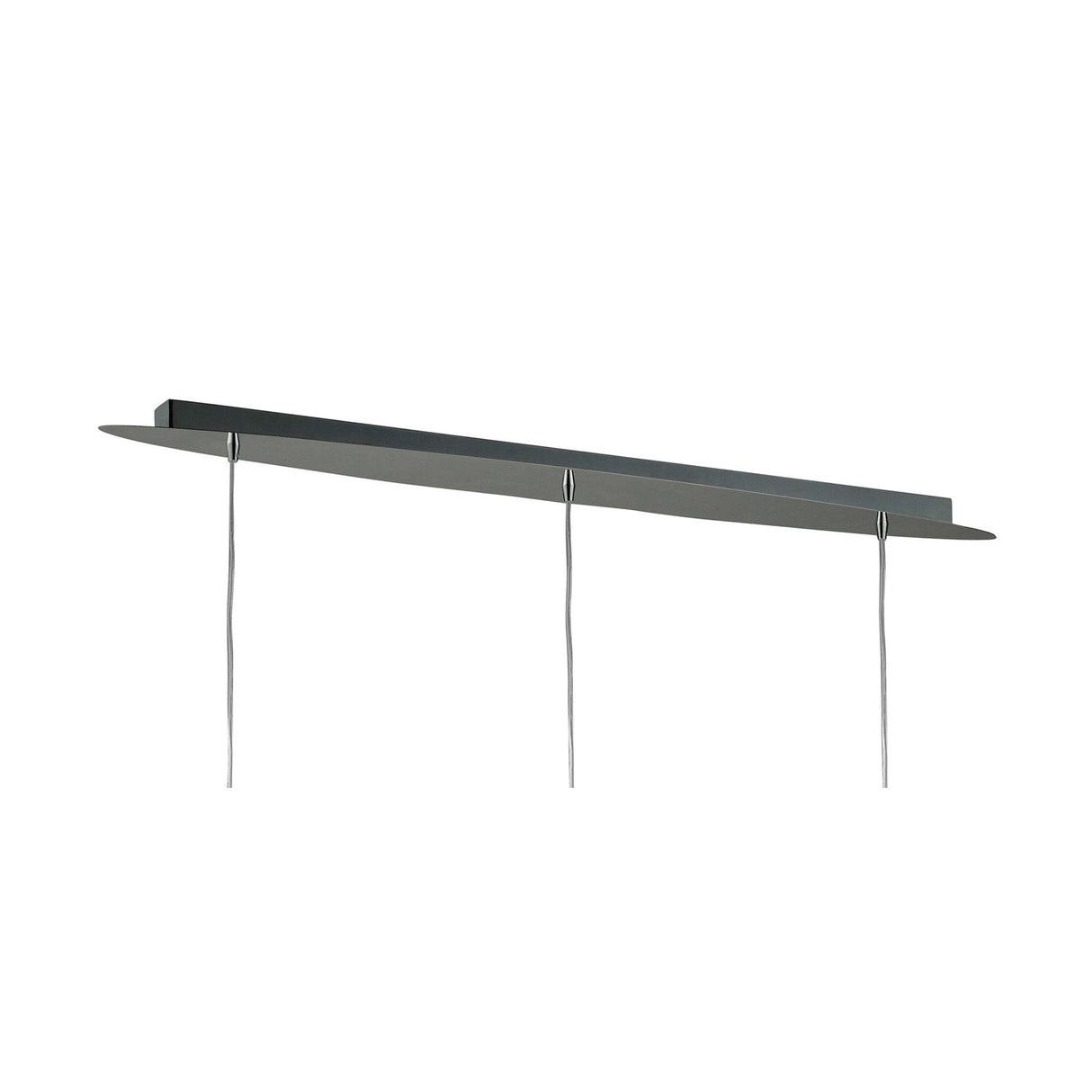 Tiffany 6 Light Crystal Bar Pendant Light - Chrome With Cream Shades