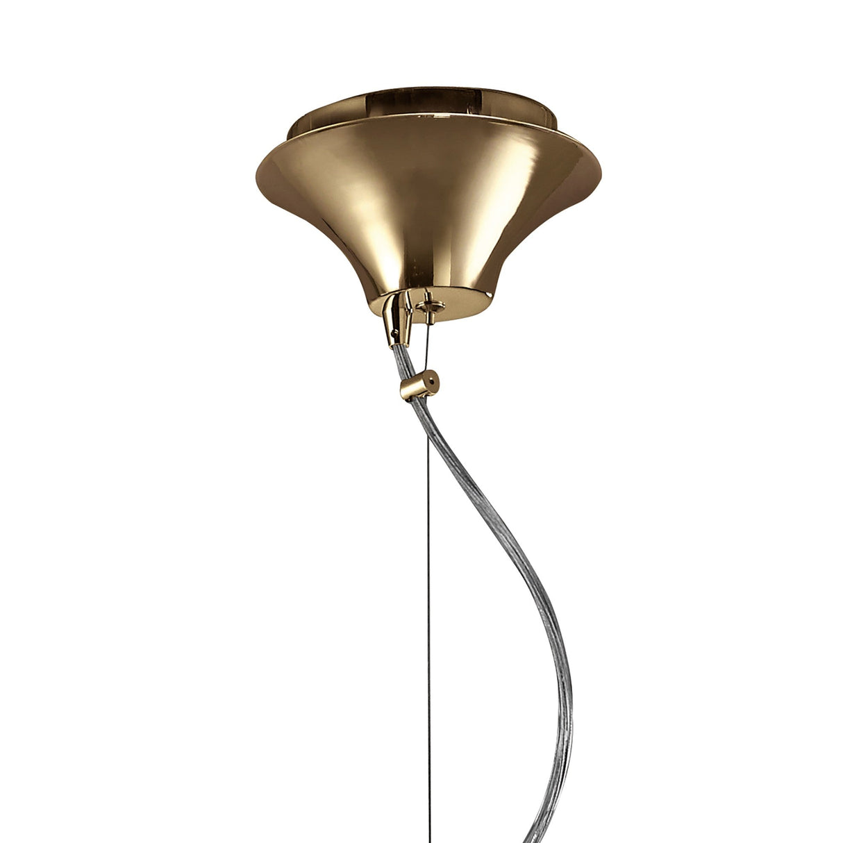 Tiffany 4 Light Crystal Pendant Light – French Gold With White Shade