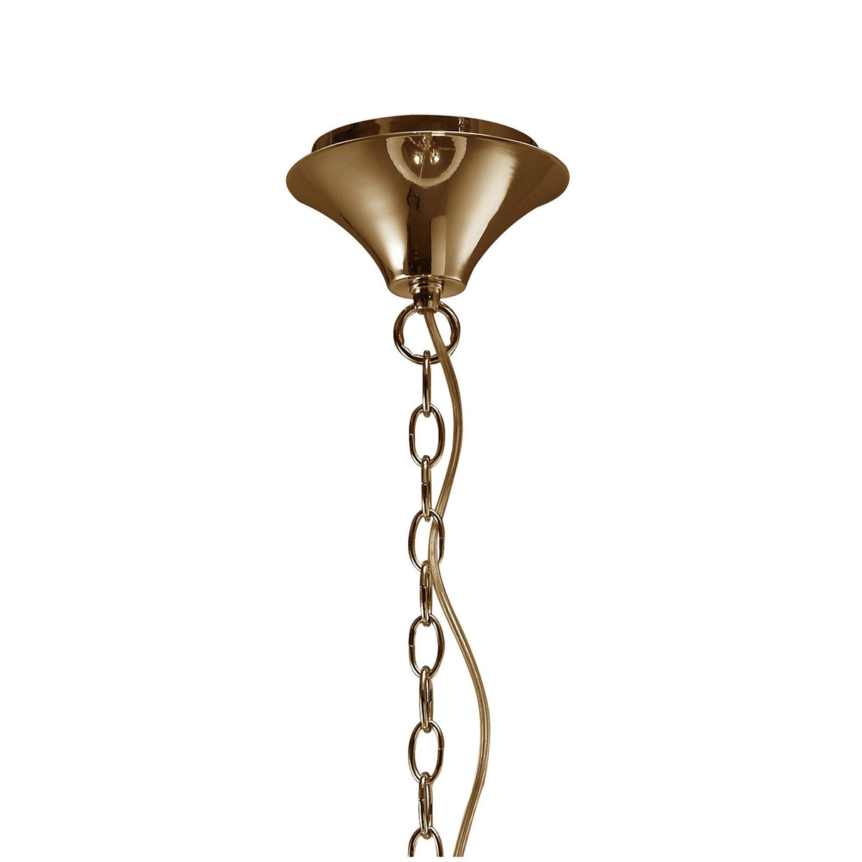 Tiffany 6 Light Crystal Pendant Light – French Gold With Cream Shade