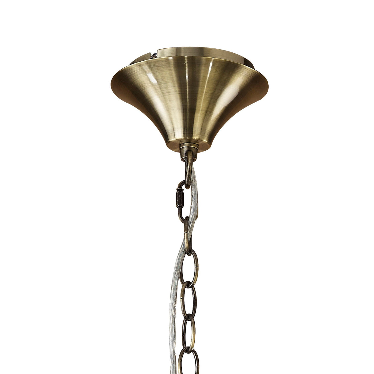 Tiffany 8 Light Crystal Chandelier - Brass With Bronze Shades