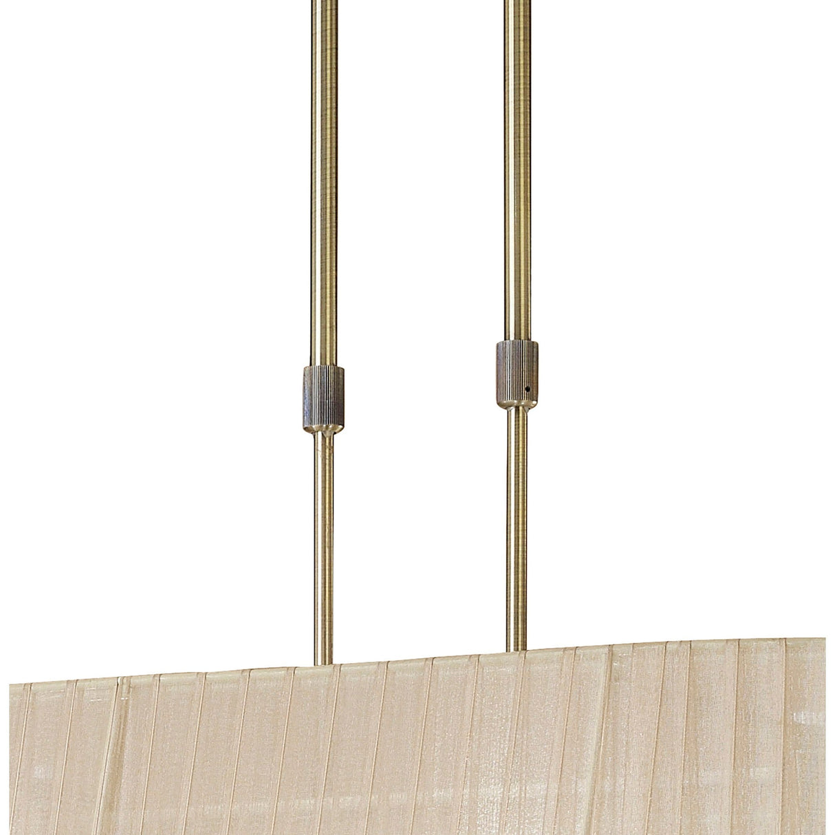 Tiffany Oval 8 Light Crystal Chandelier - Brass With Bronze Shade