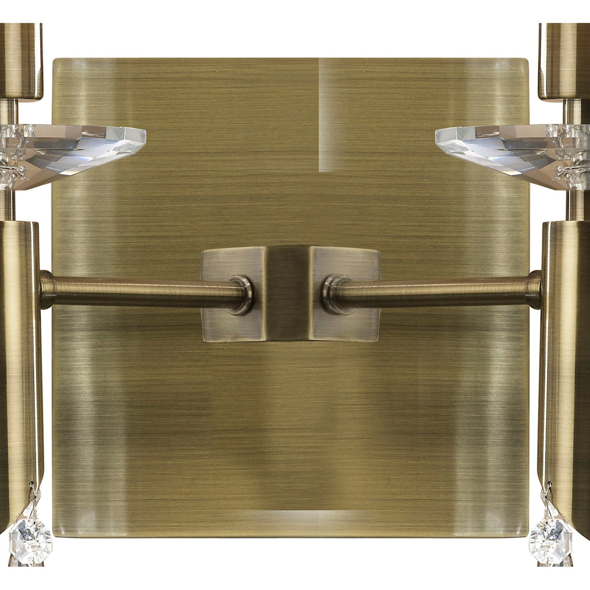 Tiffany 4 Light Crystal Wall Light With Switch - Brass With Bronze Shades