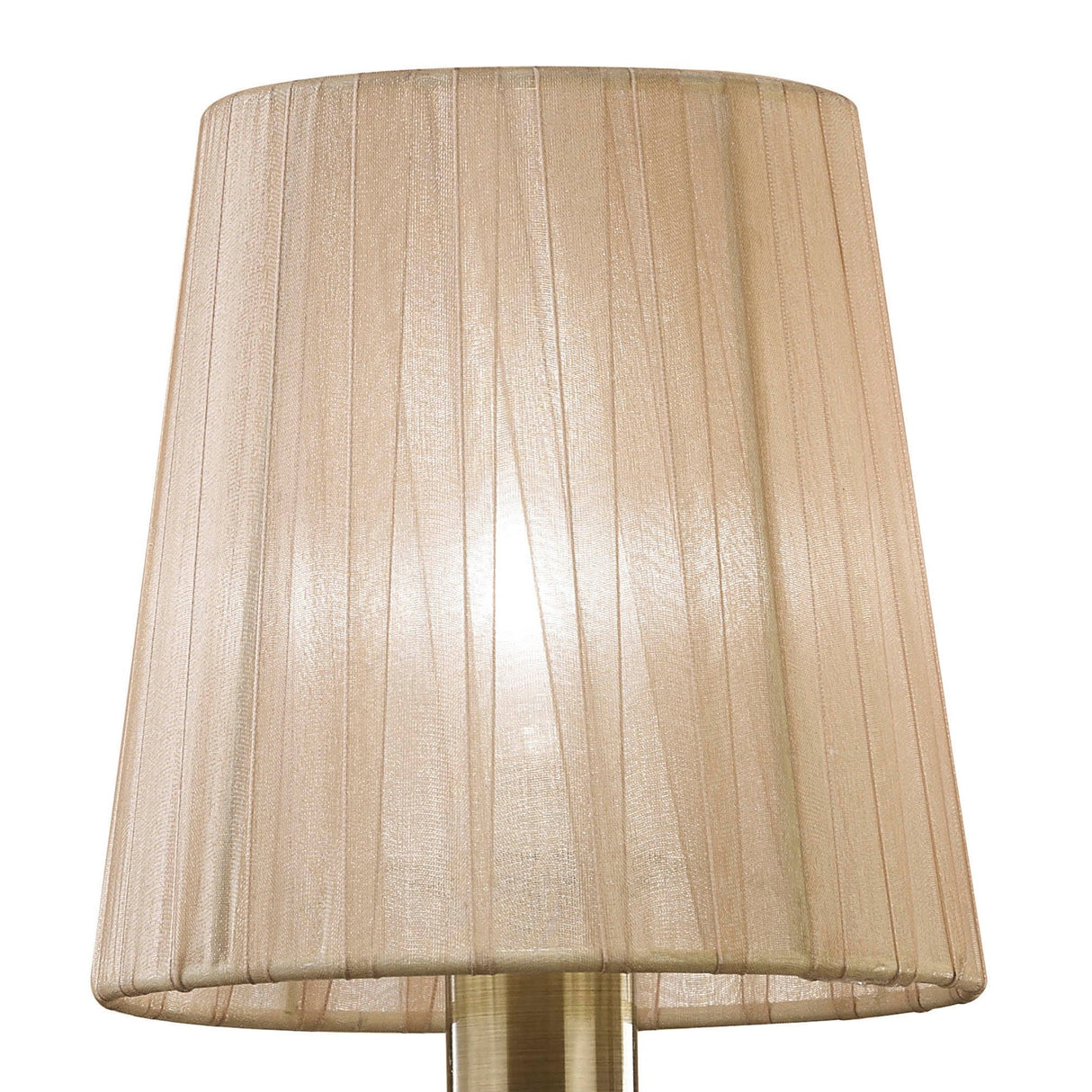 Tiffany 4 Light Crystal Wall Light With Switch - Brass With Bronze Shades