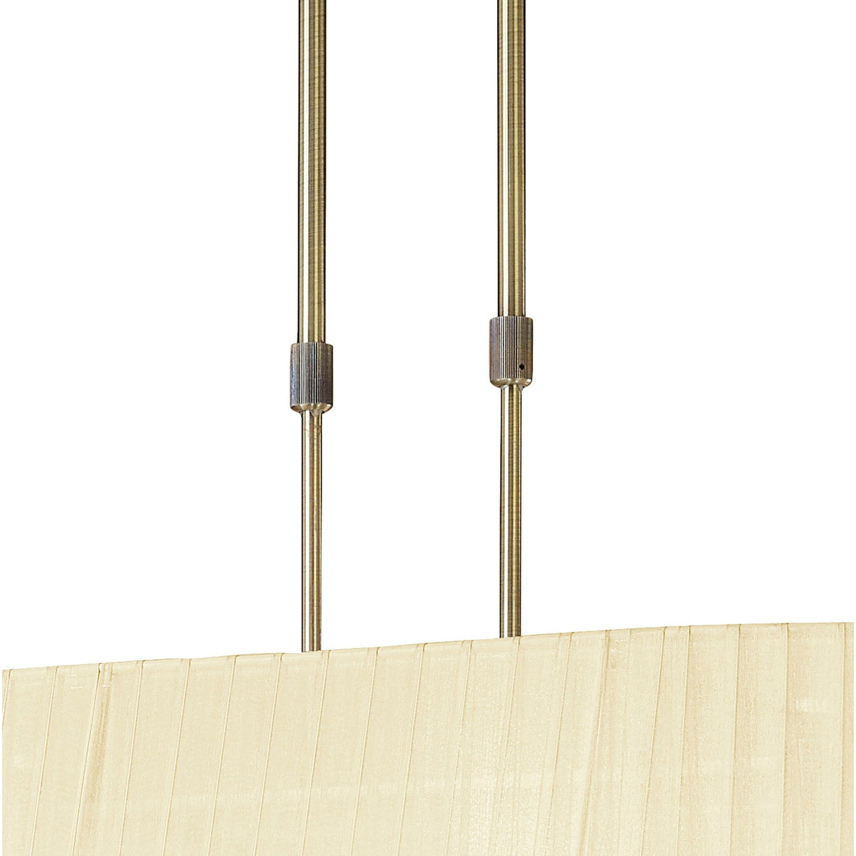 Tiffany Oval 8 Light Crystal Chandelier - Brass With Cream Shade