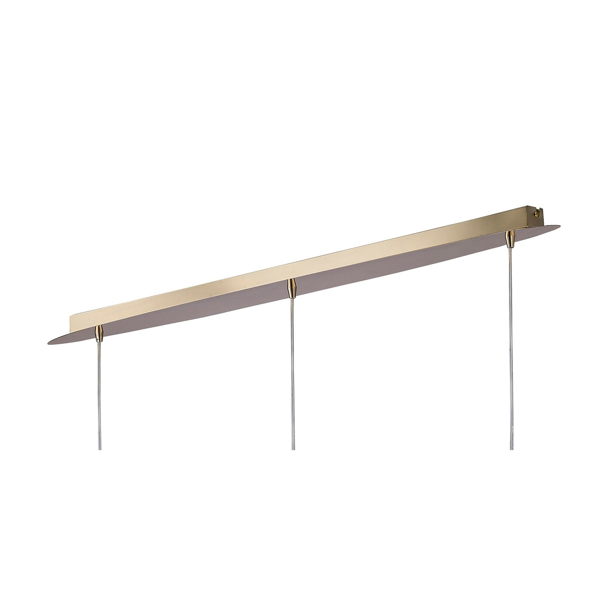 Tiffany 6 Light Crystal Bar Pendant Light -  Gold With Cream Shades