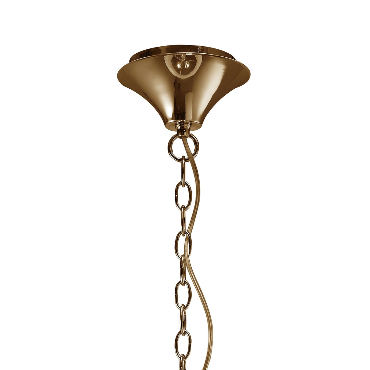 Tiffany 6 Light Crystal Pendant Light – French Gold With Soft Bronze Shade