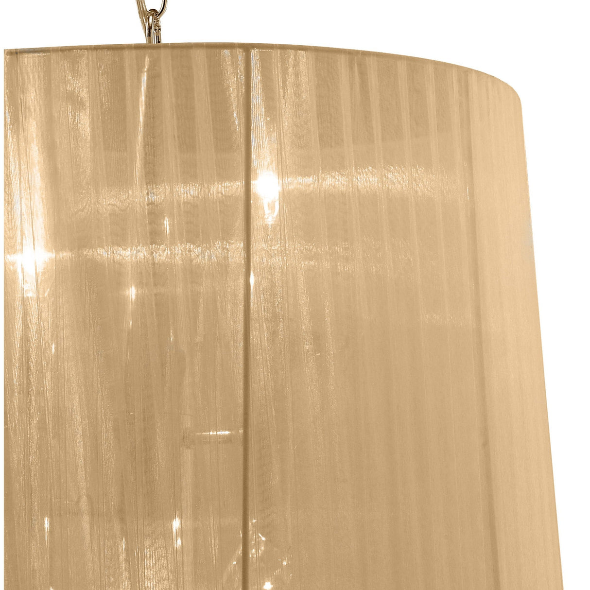 Tiffany 6 Light Crystal Pendant Light – French Gold With Soft Bronze Shade
