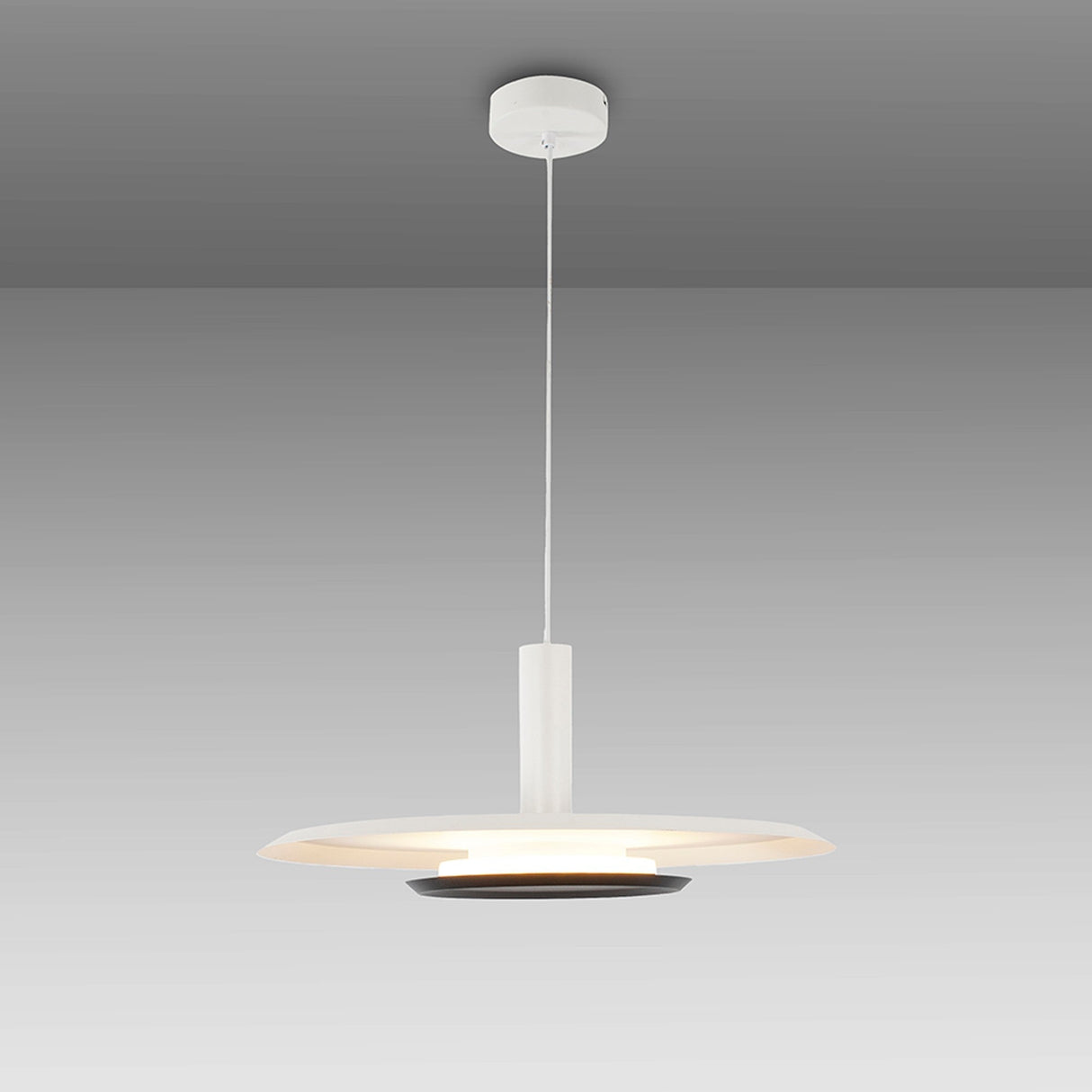 Tina 56cm LED Pendant Light 24W 3000K - White & Black