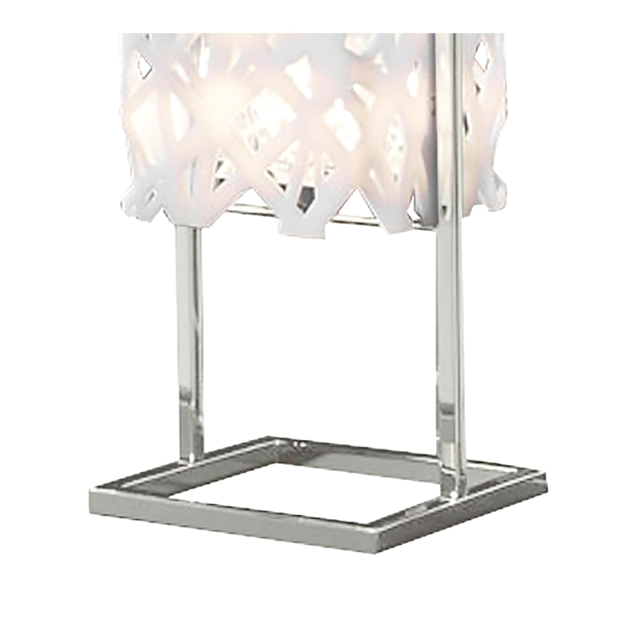 Tokio 1 Light Table Lamp - Polished Chrome/Gloss White