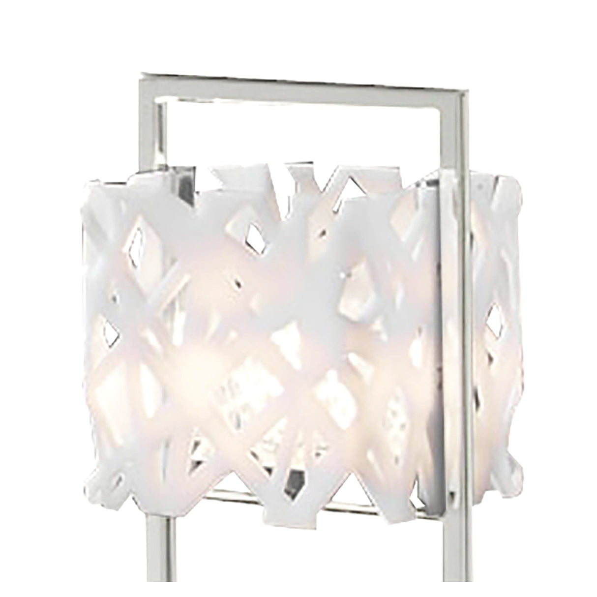 Tokio 1 Light Table Lamp - Polished Chrome/Gloss White