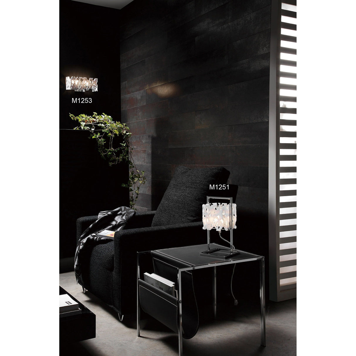 Tokio 1 Light Table Lamp - Polished Chrome/Gloss White