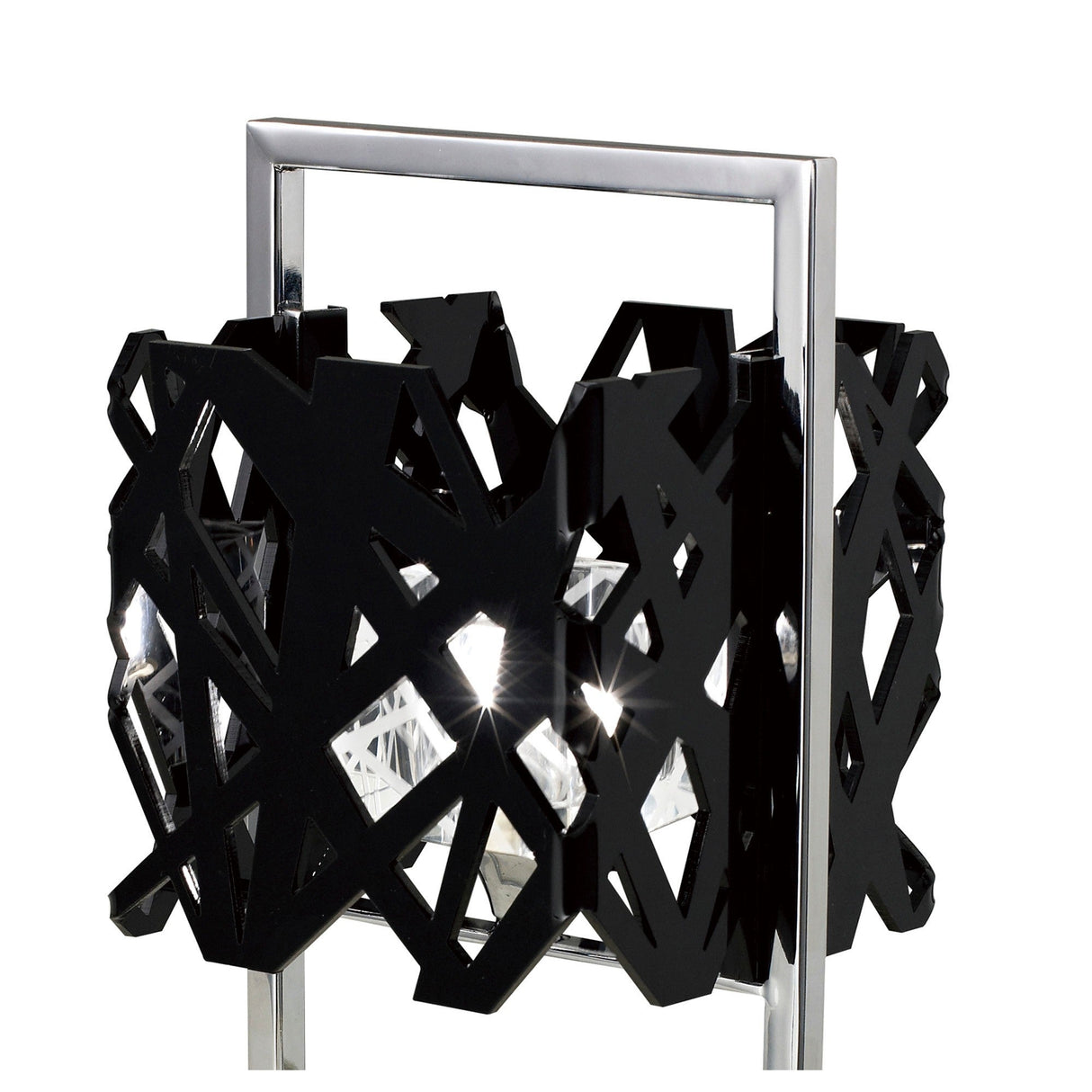 Tokio 1 Light Table Lamp - Polished Chrome/Gloss Black