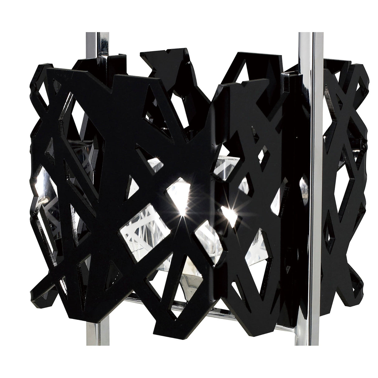 Tokio 1 Light Table Lamp - Polished Chrome/Gloss Black