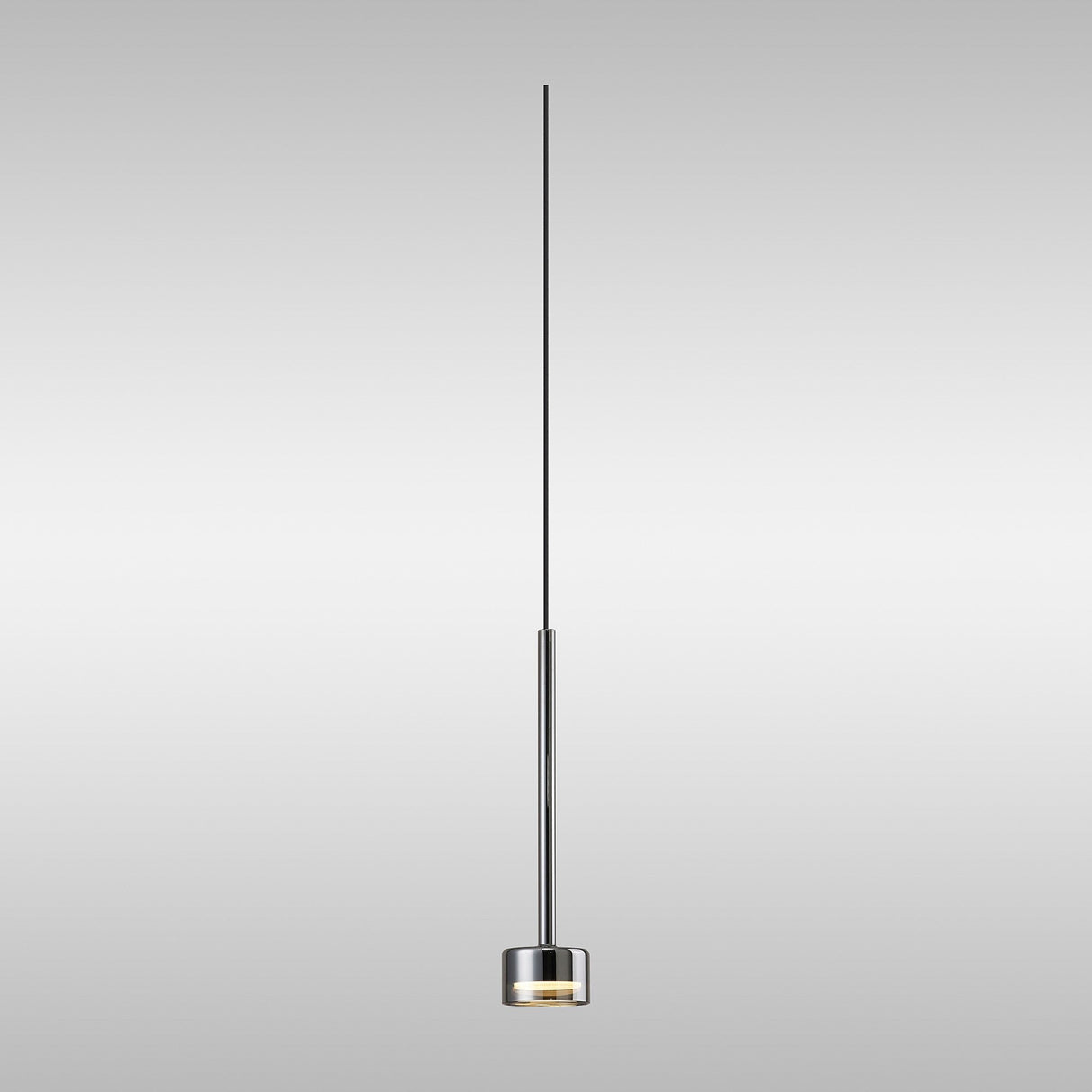 Tonic Dimmable LED Glass Pendant Light 12W 2700K - Chrome