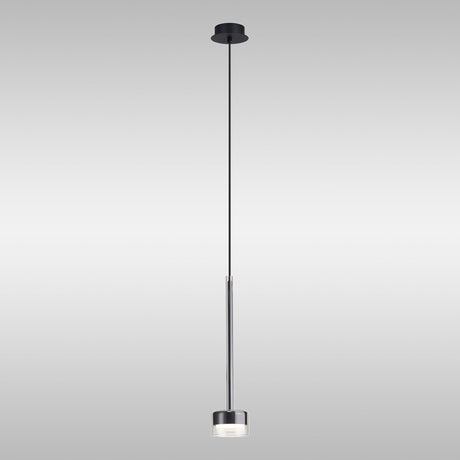 Tonic Dimmable LED Glass Pendant Light 12W 2700K - Clear & Black