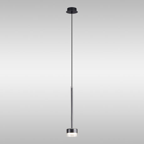 Tonic Dimmable LED Glass Pendant Light 12W 3000K - Clear & Black