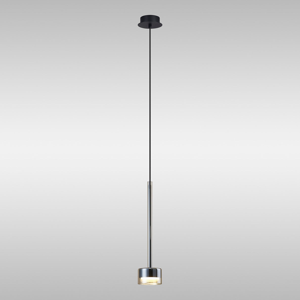 Tonic Dimmable LED Glass Pendant Light 12W 2700K - Bronze & Black