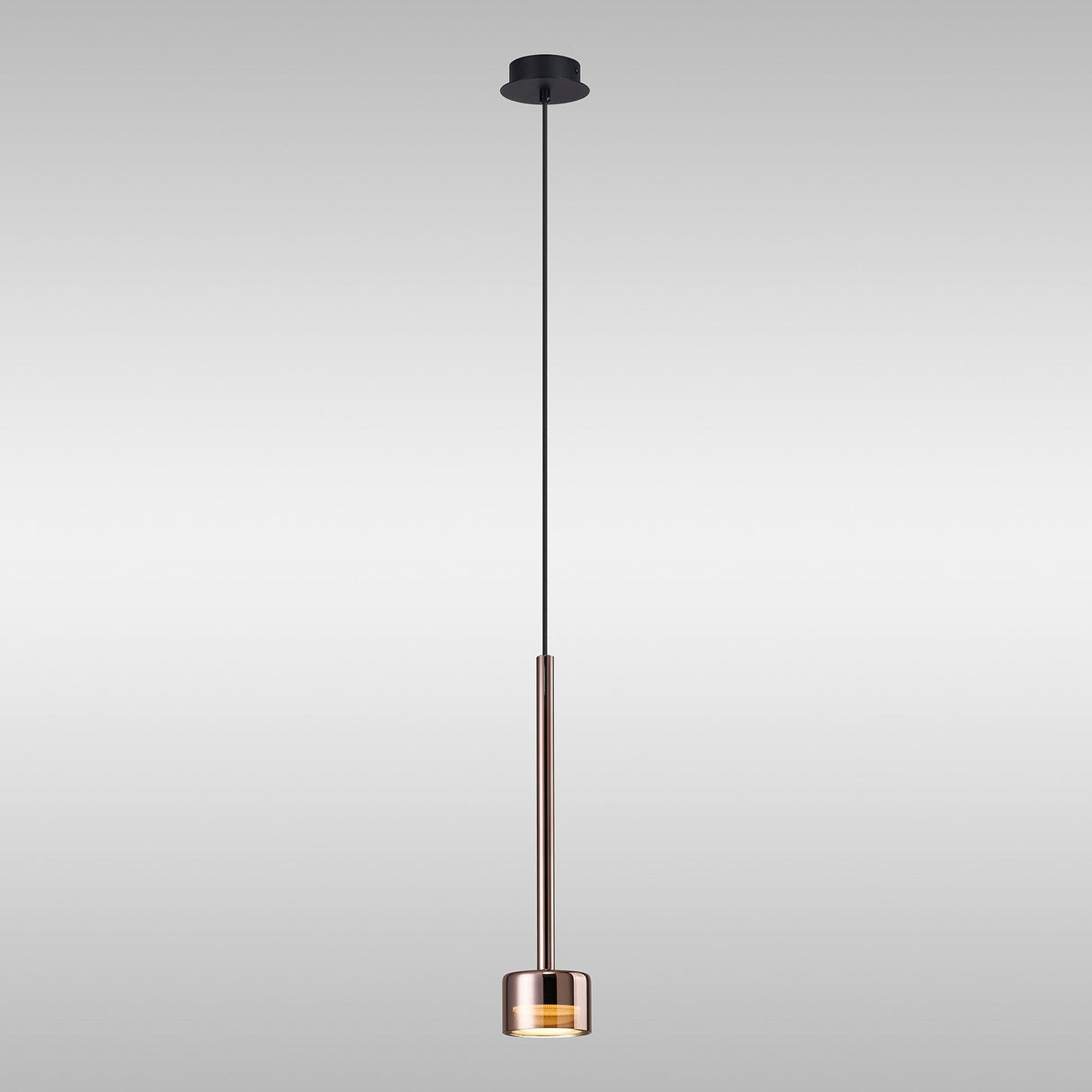 Tonic Dimmable LED Glass Pendant Light 12W 3000K - Copper & Black