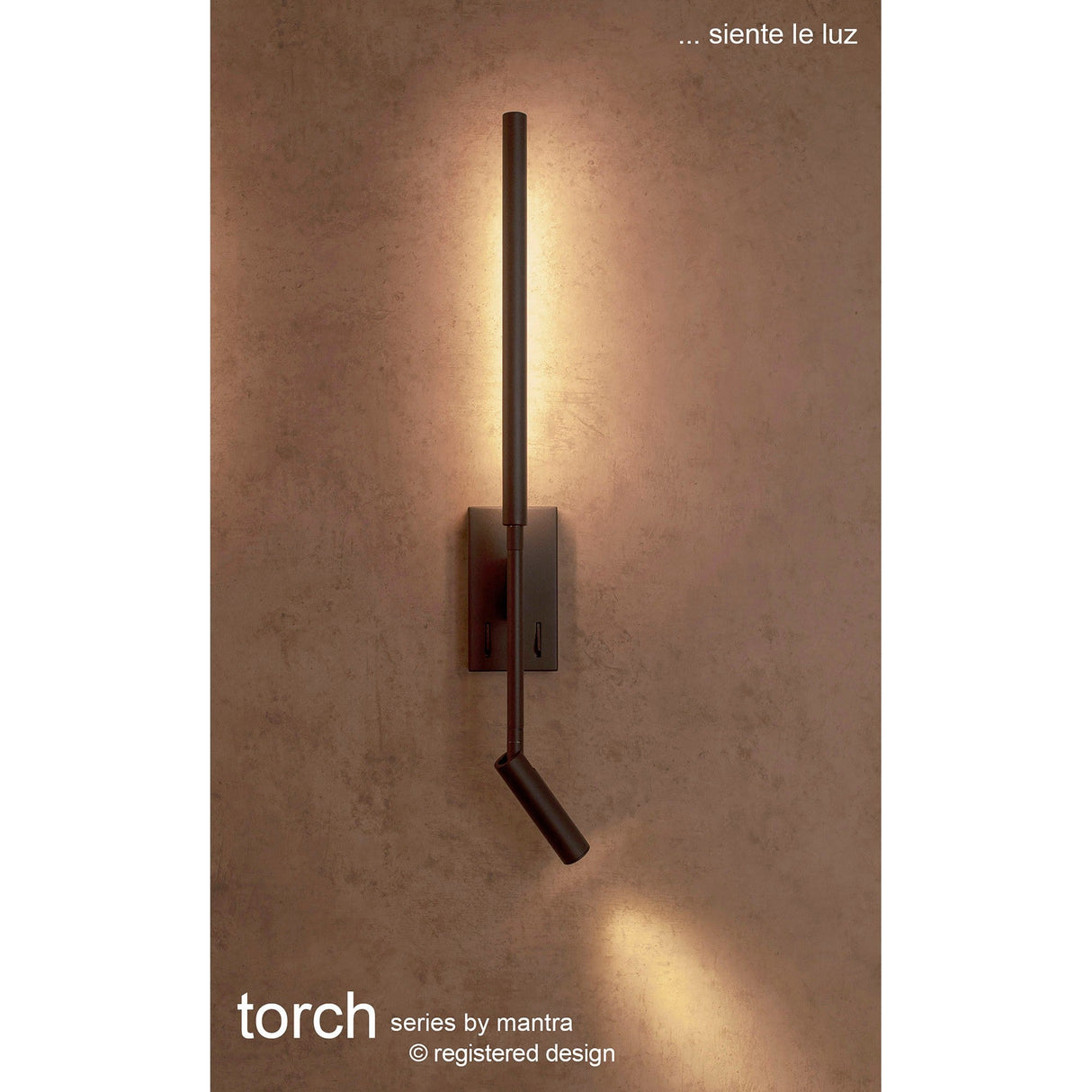 Torch LED Wall/Reading Light 6W/3W 3000K - Sand Black