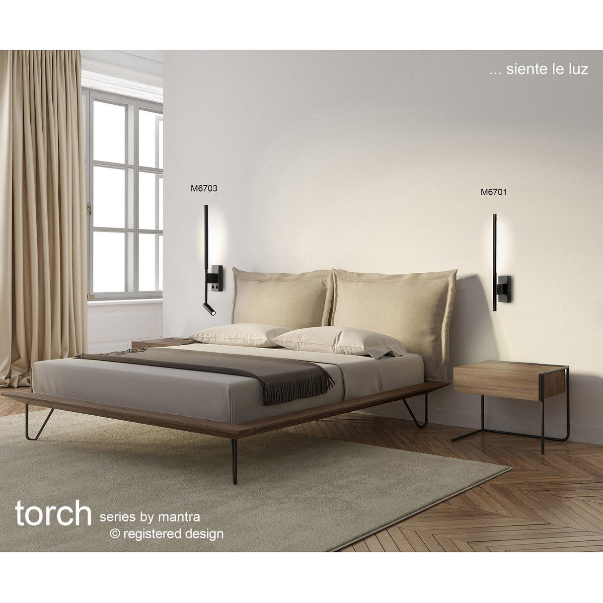 Torch LED Wall/Reading Light 6W/3W 3000K - Sand Black