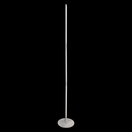 The Tsunami LED Floor Lamp 25W 3000K in Sand White stands tall on a round base against a plain black background.