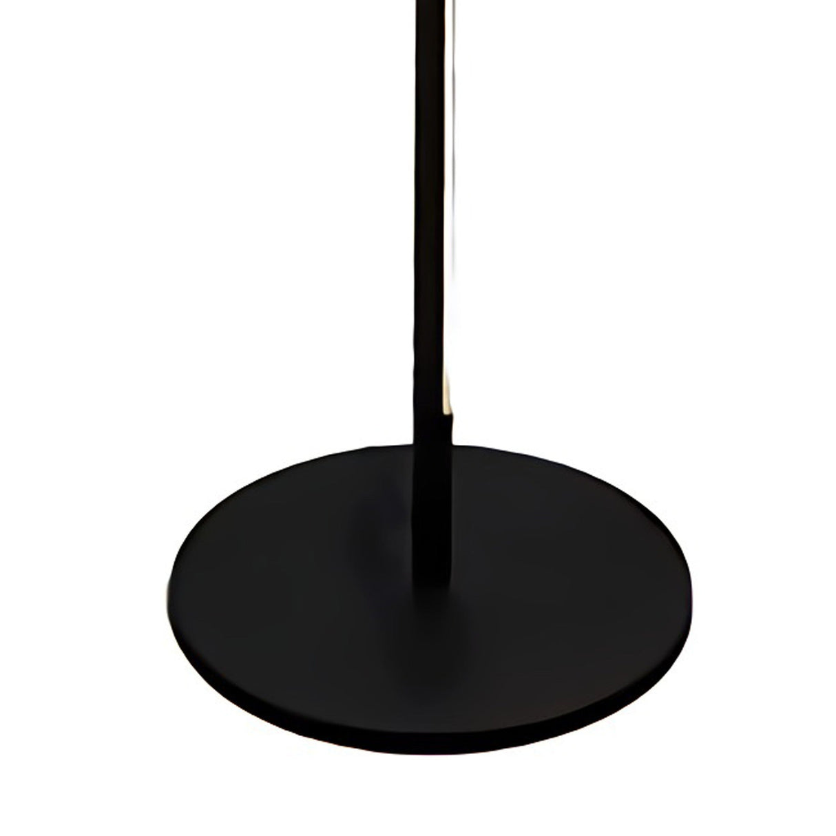 The Tsunami LED Floor Lamp 25W 3000K in Sand Black features a round, flat black base with a central vertical pole—ideal minimalist lighting for modern interiors. The background is plain white.